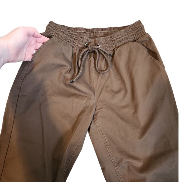 Papaya Brown Khaki Joggers with Pockets Size Small - Picture 10 of 14